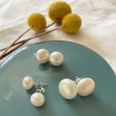 Sterling Silver Freshwater Pearl Stud Earrings